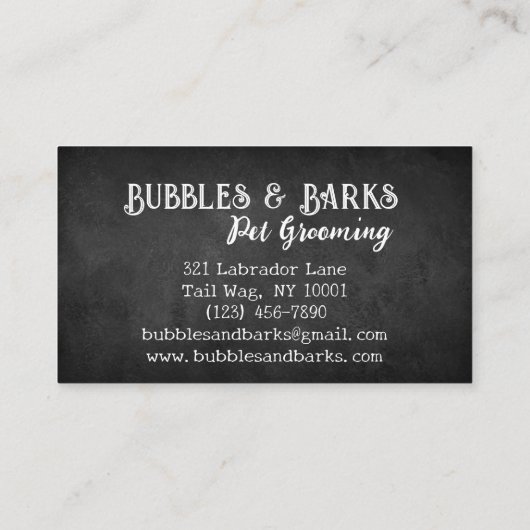 Carte de visite Grooming (Dos)