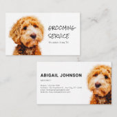 Carte De Visite Grooming de chien de caniche imprimé (Devant / Derrière)