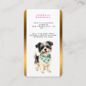 Carte De Visite Grooming Dog Personalized Luxury Trendy Collection (Devant)