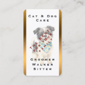 Carte De Visite Grooming Dog Personalized Luxury Trendy Collection (Dos)