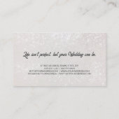 Carte De Visite Grooming nuptiale Élégante Parties scintillant gri (Dos)