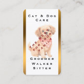 Carte De Visite Grooming Pet Personalized Luxury Modern Collection (Dos)
