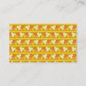 Carte De Visite Groovy Rétro Boho Chartreuse Vert Floral (Dos)