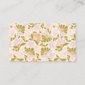 Carte De Visite Groovy Rétro Boho Vert Pastel Botanique Tendance (Dos)