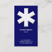 Carte De Visite Gros Astérisque - Bleu foncé (000066) (Dos)