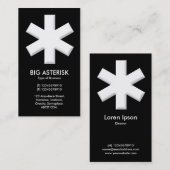 Carte De Visite Gros astérisque - Noir (Devant / Derrière)
