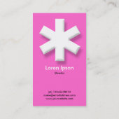 Carte De Visite Gros Astérisque - Rose (FF66CC) (Dos)