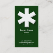 Carte De Visite Gros Astérisque - Vert foncé (003300) (Dos)