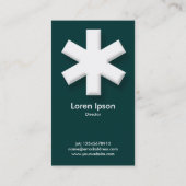 Carte De Visite Gros Astérisque - Vert Turquoise foncé (003333) (Dos)