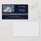 Carte De Visite Gros bateau de croisière blanc (Devant / Derrière)