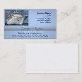 Carte De Visite Gros bateau de croisière blanc (Devant / Derrière)