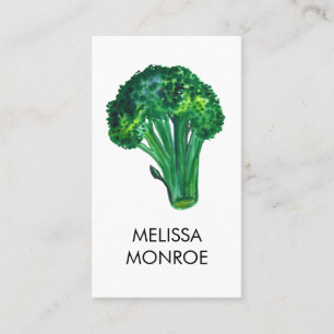 Carte De Visite Gros Beau Broccoli Alimentation diète nutritionnis
