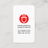 Carte De Visite Gros bouchon électrique rouge (Dos)