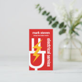 Carte De Visite Gros bouchon électrique rouge (Debout devant)