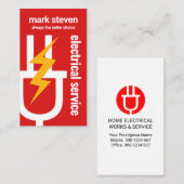 Carte De Visite Gros bouchon électrique rouge (Devant / Derrière)