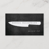 Carte De Visite Gros Chef Couteau Logo 3 pour Chef Personnel, Rest (Devant)