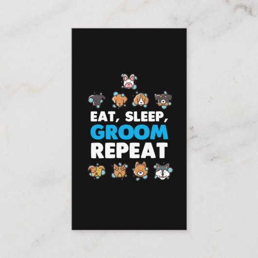 Carte De Visite Gros Chien Faisant Laver Un Animateur Salon Propri (Devant)