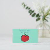 Carte De Visite Gros dessin de pomme rouge (Debout devant)