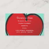 Carte De Visite Gros dessin de pomme rouge (Dos)