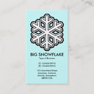 Carte De Visite Gros flocon de neige - Bleu pâle (CCFFFF)