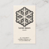 Carte De Visite Gros Flocon de neige - (Carte Crème) (Dos)