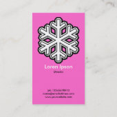 Carte De Visite Gros Flocon de neige - Rose (FF66CC) (Dos)