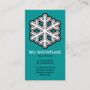 Carte De Visite Gros flocon de neige - Turquoise (009999)