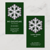 Carte De Visite Gros flocon de neige - Vert foncé (003300) (Devant / Derrière)