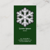 Carte De Visite Gros flocon de neige - Vert foncé (003300) (Dos)