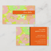 Carte de visite, gros pavots (Devant / Derrière)