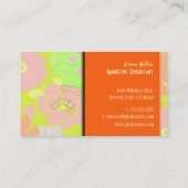 Carte de visite, gros pavots (Dos)