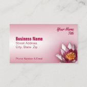 Carte De Visite Gros plan de la mine d'eau rose (Devant)