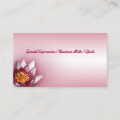 Carte De Visite Gros plan de la mine d'eau rose (Dos)