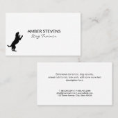 Carte De Visite Gros plan | Formation des chiens | Icône Chien (Devant / Derrière)