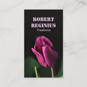 Carte De Visite Gros plan sur la tulipe violette