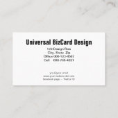 Carte De Visite Gros plan sur le pavot rose (Dos)