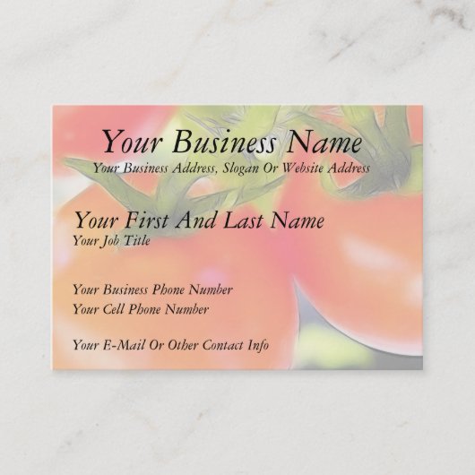 Carte De Visite Gros plan sur les tomates (Devant)