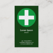 Carte De Visite Gros Plus Signes Vert - Vert foncé (Dos)