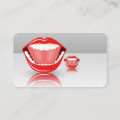 Carte De Visite Grosse bouche Silver Grey Dentiste professionnel D (Dos)