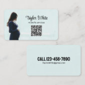Carte De Visite Grossesse de Doula Midwoman QR (Devant / Derrière)