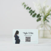Carte De Visite Grossesse de Doula Midwoman QR (Debout devant)