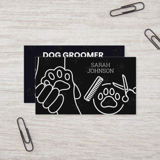 Carte De Visite Grossissement de chien (Devant/Arrière en situation)