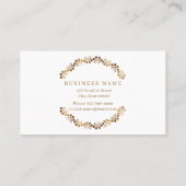 Carte De Visite Grossissement de chien en forme de cercle en or (Dos)