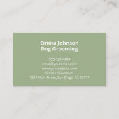 Carte De Visite Grossissement de chien | marche | assise Sage (Dos)