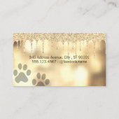 Carte De Visite Grossissement de chien | Parties scintillant (Dos)