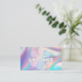 Carte De Visite Grossissement de chien rose (Debout devant)