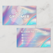 Carte De Visite Grossissement de chien rose (Devant / Derrière)