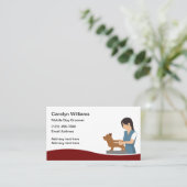 Carte De Visite Grossissement professionnel de chiens mobiles (Debout devant)