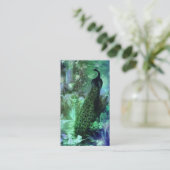 CARTE DE VISITE GROTTE DE SOIRÉE DE PAON : RÊVE DE VERT BLEU (Debout devant)