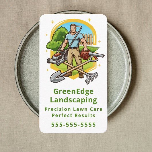Carte De Visite Groundskeeping Lawn Care Landscaping Professional